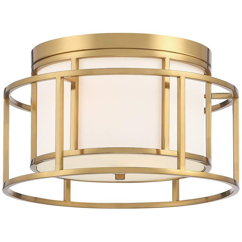 Image 2 Brian Patrick Flynn for Crystorama Hulton 2 Light Luxe Gold Ceiling Mount