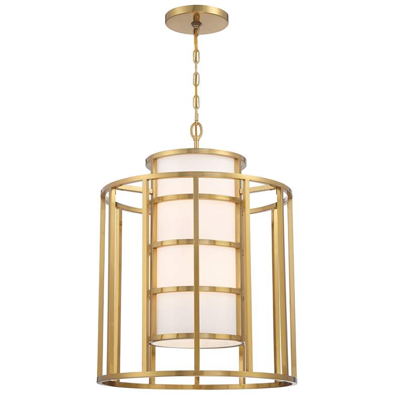 Image 1 Brian Patrick Flynn for Crystorama Hulton 6 Light Luxe Gold Chandelier