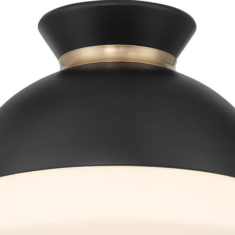 Image 6 Brian Patrick Flynn Gidget 1 Light Matte Black + Vibrant Gold Flush Mount more views