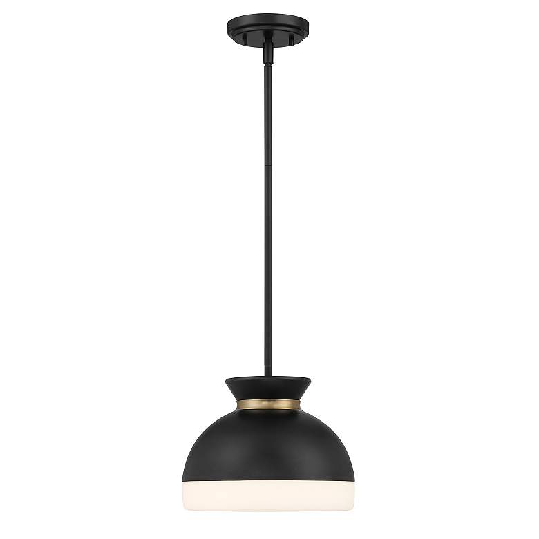 Image 3 Brian Patrick Flynn Gidget 1 Light Matte Black + Vibrant Gold Mini Pendant more views