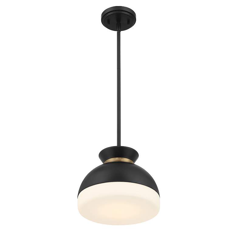 Image 4 Brian Patrick Flynn Gidget 1 Light Matte Black + Vibrant Gold Mini Pendant more views