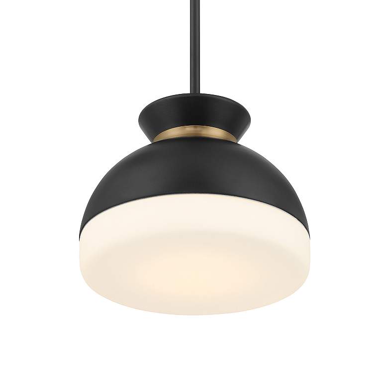 Image 5 Brian Patrick Flynn Gidget 1 Light Matte Black + Vibrant Gold Mini Pendant more views