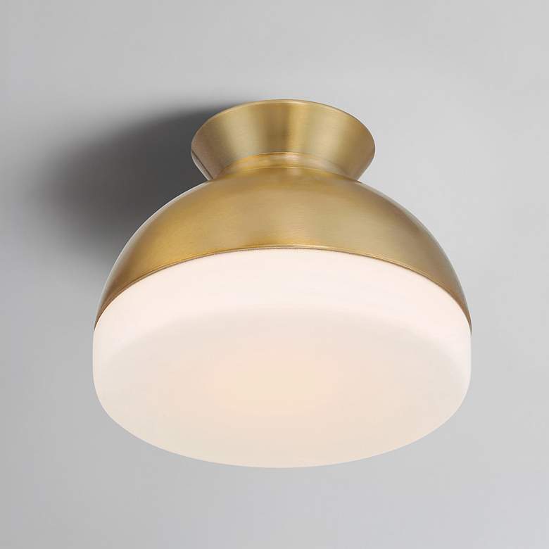 Image 7 Brian Patrick Flynn Gidget 1 Light Vibrant Gold Flush Mount more views