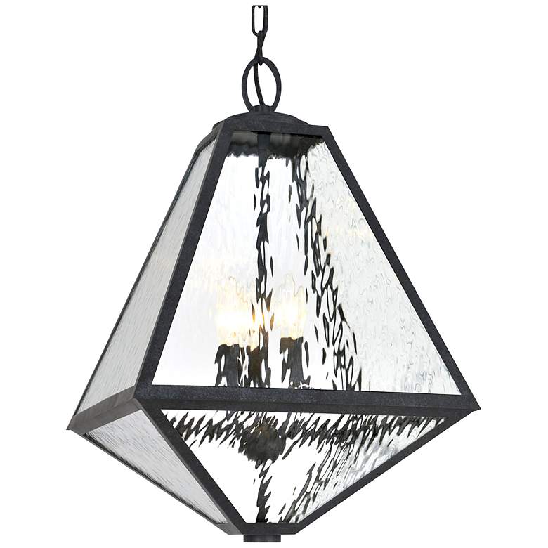 Image 1 Brian Patrick Flynn Glacier 21"H Black Outdoor Hanging Light