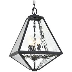 Brian Patrick Flynn Glacier 21"H Black Outdoor Hanging Light
