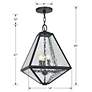 5_Brian Patrick Flynn Glacier 21"H Black Outdoor Hanging Light more views