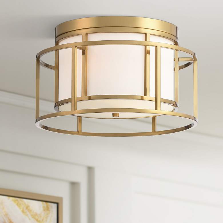 Image 1 Brian Patrick Flynn's Hulton 15"W Luxe Gold Ceiling Light