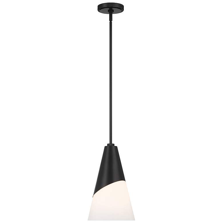 Image 1 Brian Patrick Flynn Tori 1 Light Matte Black Pendant