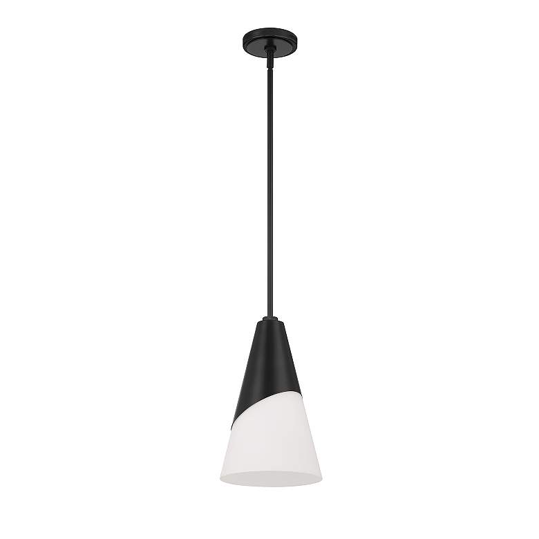 Image 2 Brian Patrick Flynn Tori 1 Light Matte Black Pendant more views