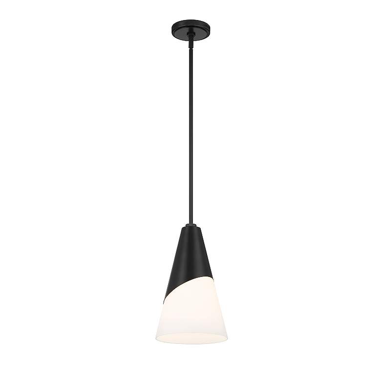 Image 3 Brian Patrick Flynn Tori 1 Light Matte Black Pendant more views