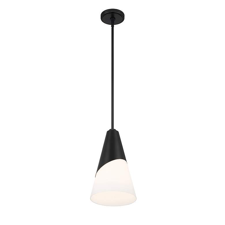 Image 4 Brian Patrick Flynn Tori 1 Light Matte Black Pendant more views