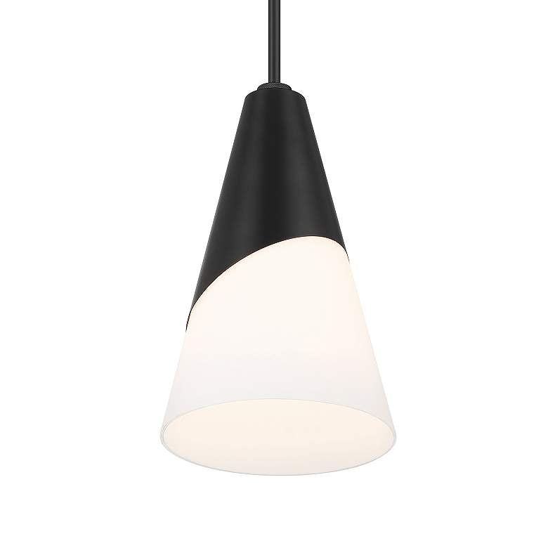 Image 5 Brian Patrick Flynn Tori 1 Light Matte Black Pendant more views