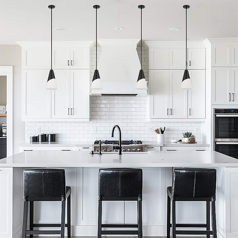 Image 6 Brian Patrick Flynn Tori 1 Light Matte Black Pendant more views