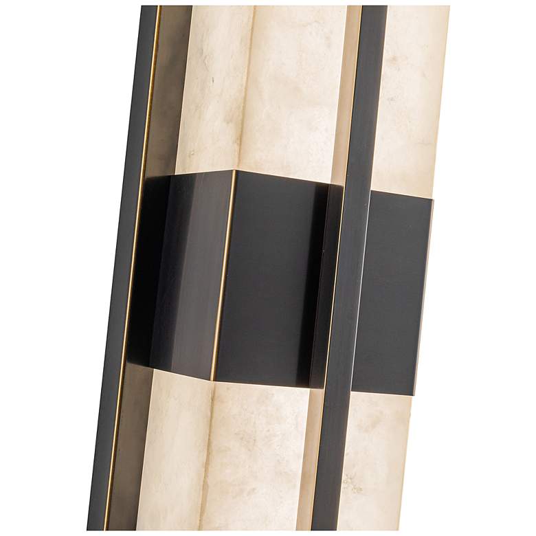Image 5 Briana 23.6" High Bronze Wall Sconce w/ Alabaster Shade more views