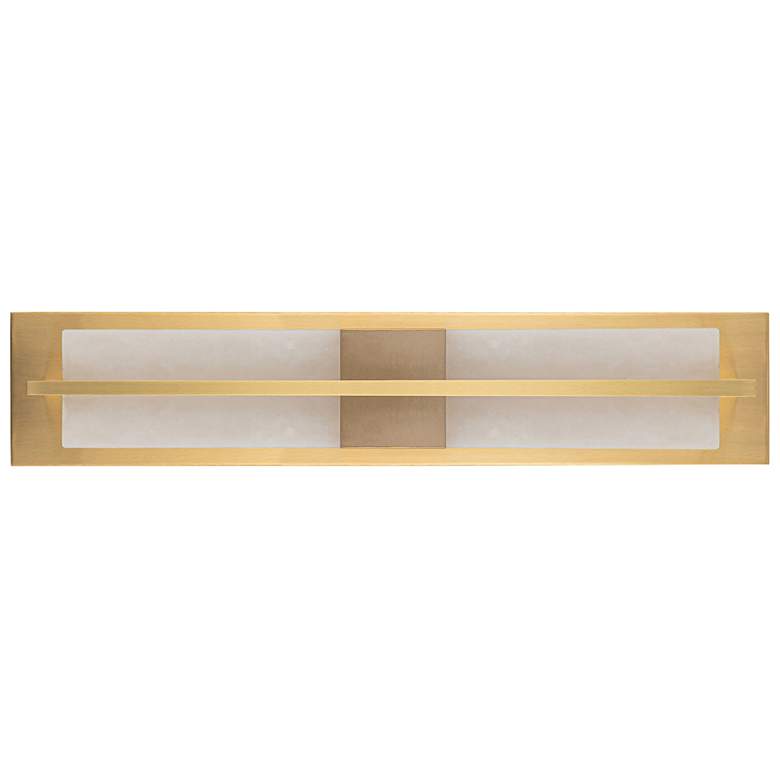 Image 2 Briana 23.6" High Brushed Brass Wall Sconce w/ Alabaster Shade more views