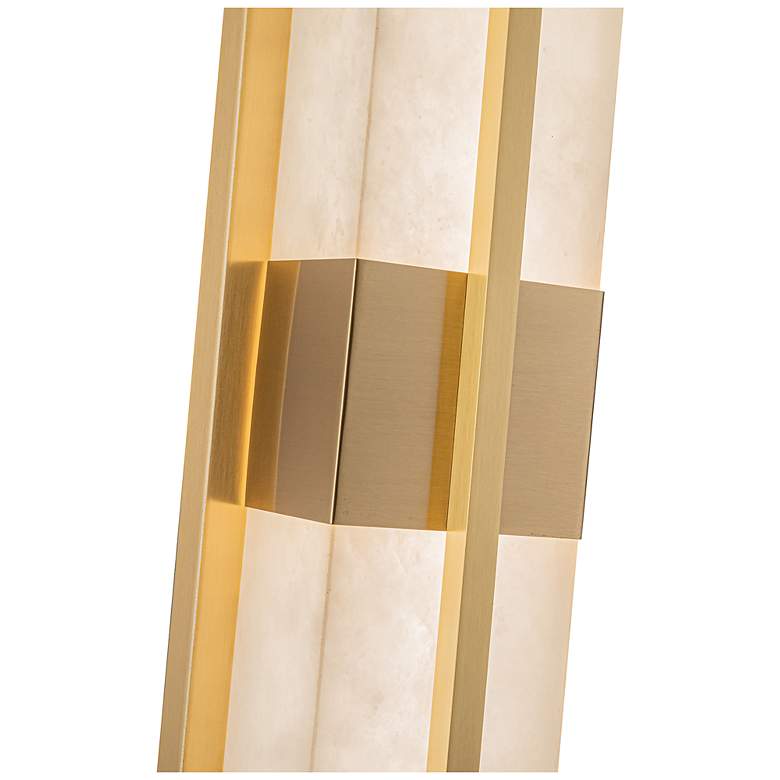 Image 5 Briana 23.6" High Brushed Brass Wall Sconce w/ Alabaster Shade more views