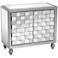 Briana 35" Wide 2-Door Silver Mirrored Accent Cabinet