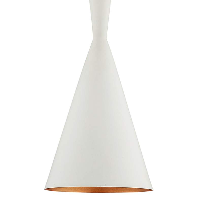 Image 4 Brianna 7 1/4" Wide White Double Cone Mini Pendant more views