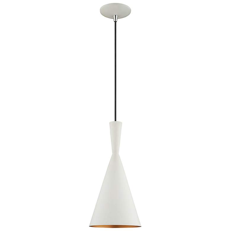 Image 5 Brianna 7 1/4" Wide White Double Cone Mini Pendant more views