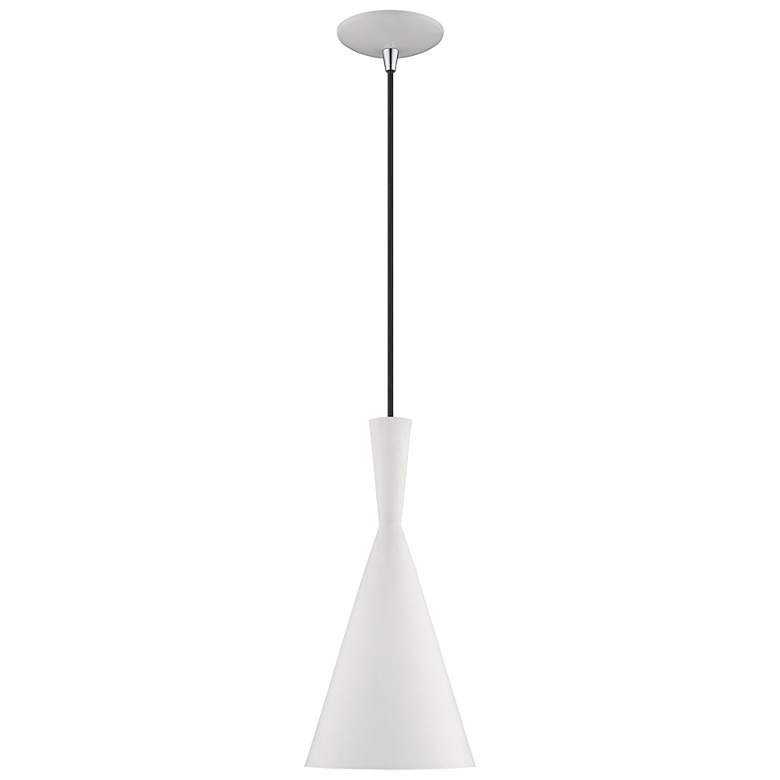 Image 6 Brianna 7 1/4" Wide White Double Cone Mini Pendant more views