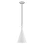 6_Brianna 7 1/4" Wide White Double Cone Mini Pendant more views
