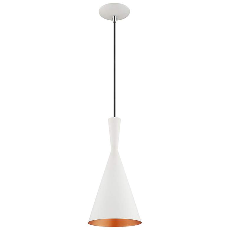 Image 7 Brianna 7 1/4" Wide White Double Cone Mini Pendant more views