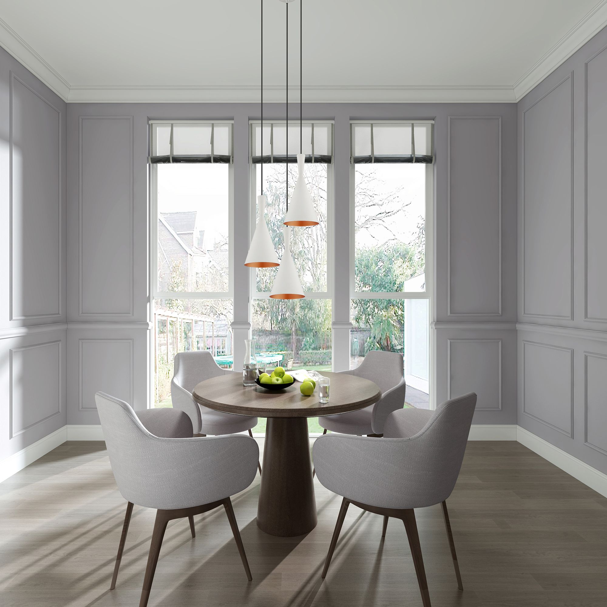 Brianna 7 1/4" Wide White Double Cone Mini Pendant in scene