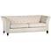 Brianna 88 1/2" Wide Tufted Beige Linen Upholstered Sofa