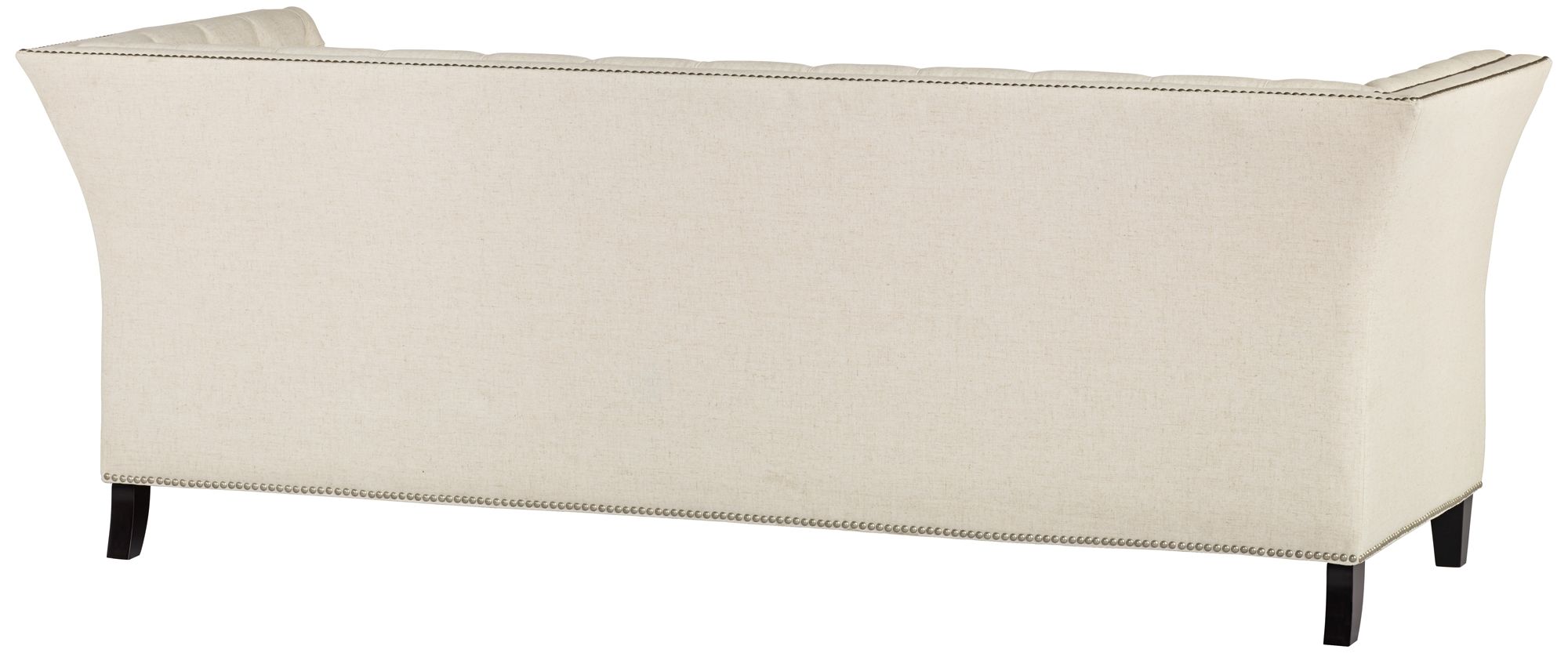 Brianna 88 1/2" Wide Tufted Beige Linen Upholstered Sofa in scene