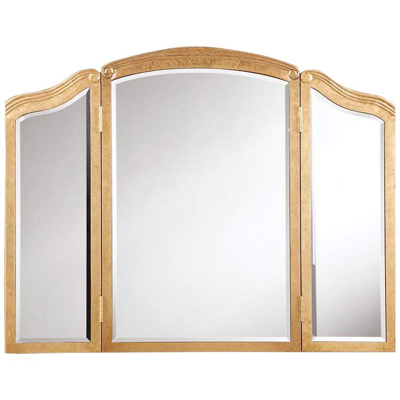 Image 1 Brianna Gold Leaf 3-Fold 39"x30" Mirror