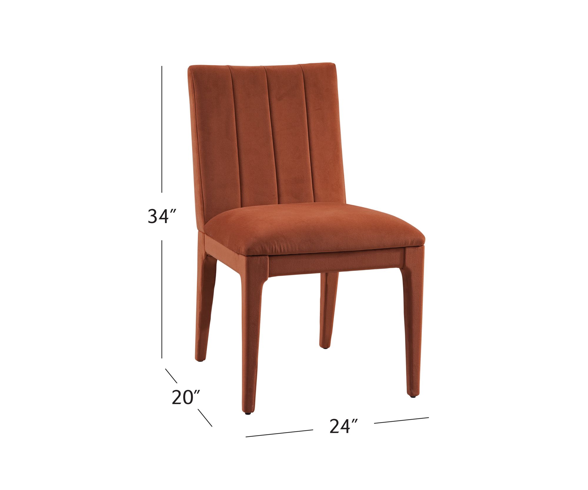 Image 6 Brianne 20" Orange Dining Chair more views