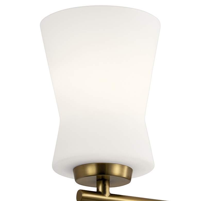 Image 3 Brianne 24 1/2"W 3-Light Brushed Natural Brass Bath Light more views