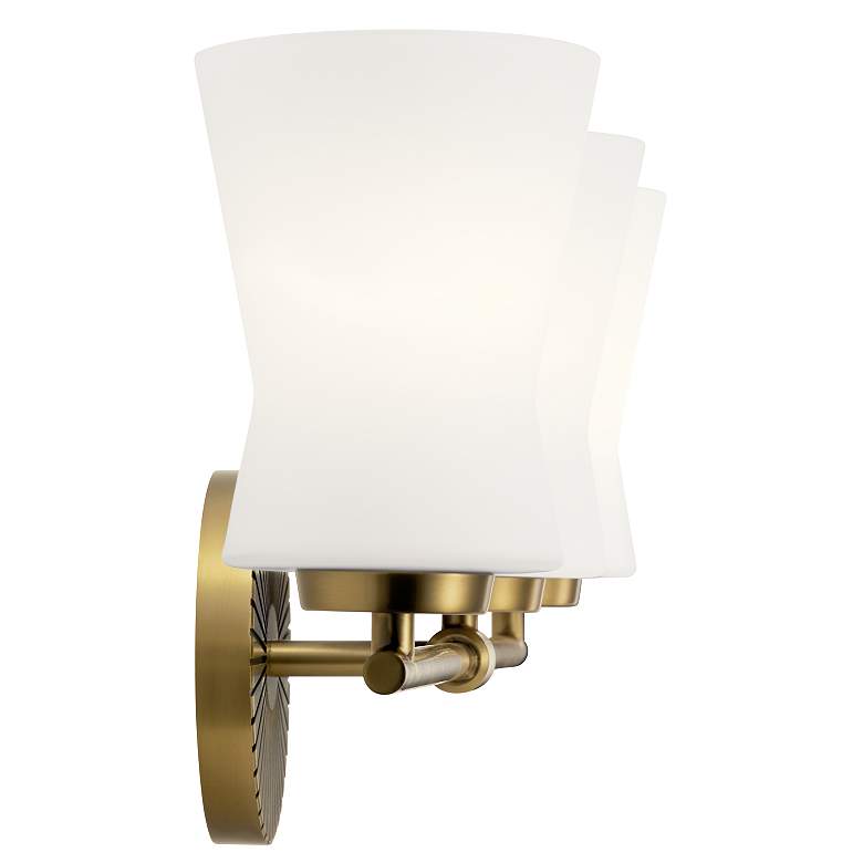 Image 3 Brianne 24 1/2"W 3-Light Brushed Natural Brass Bath Light more views