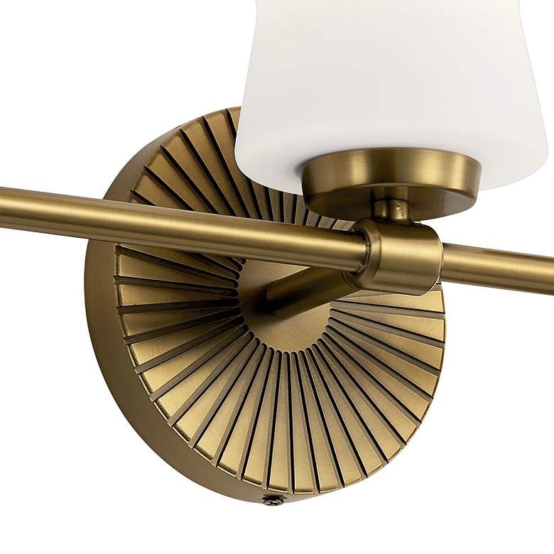 Image 4 Brianne 24 1/2"W 3-Light Brushed Natural Brass Bath Light more views