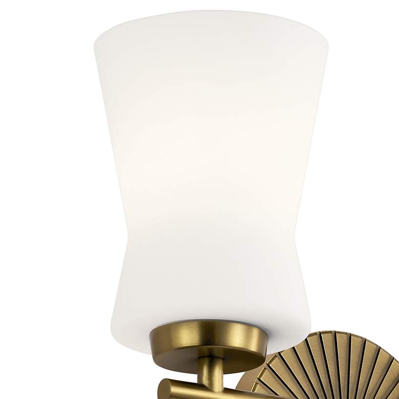 Image 2 Brianne 9 1/2"H 2-Light Brushed Natural Brass Wall Sconce more views
