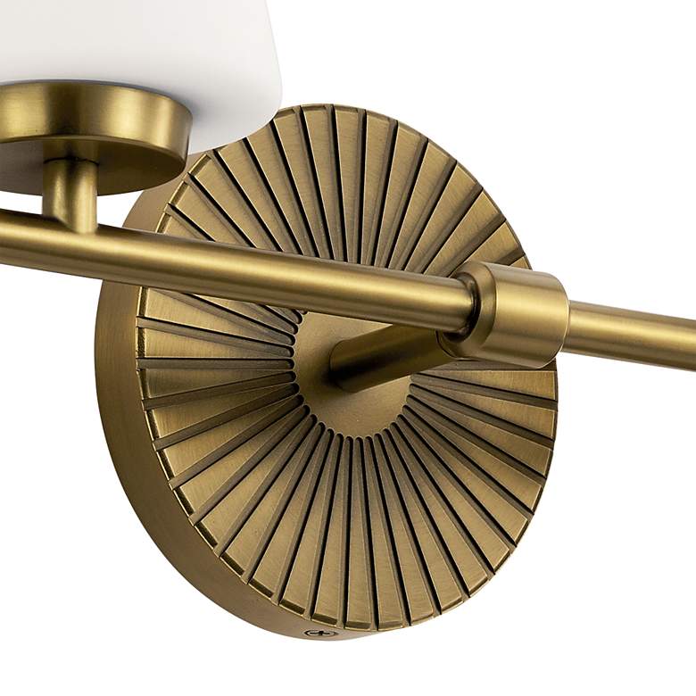 Image 3 Brianne 9 1/2 inchH 2-Light Brushed Natural Brass Wall Sconce more views