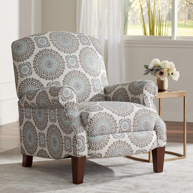 Image 1 Brianne Twilight Patterned Fabric Pushback Recliner