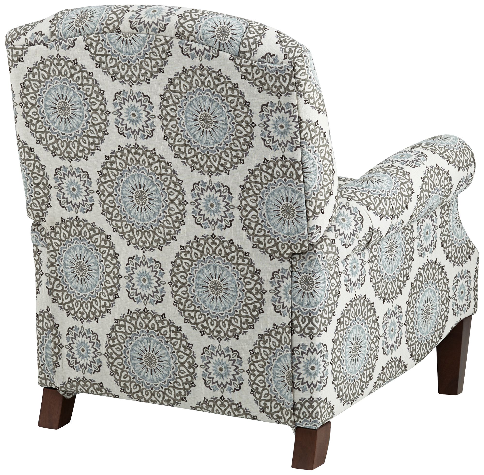 Brianne Twilight Patterned Fabric Pushback Recliner