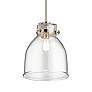 Briar 12" Wide Polished Nickel Mini Pendant with Bell Shade