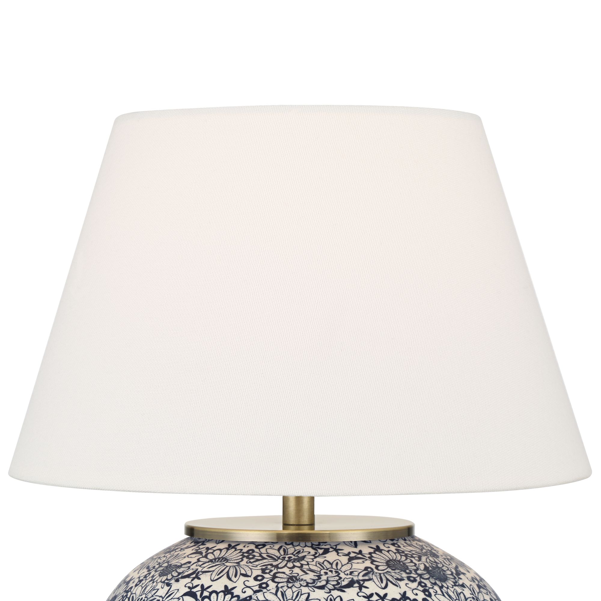 Image 4 Briar 15"H Blue and White Ceramic Flower Design Living Room Table Lamp more views