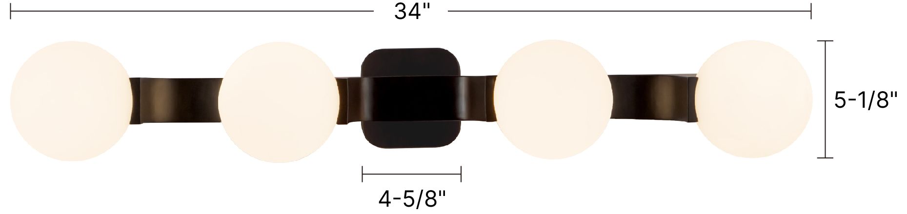 Image 7 Briar 34-in Black Bathroom Vanity Light more views