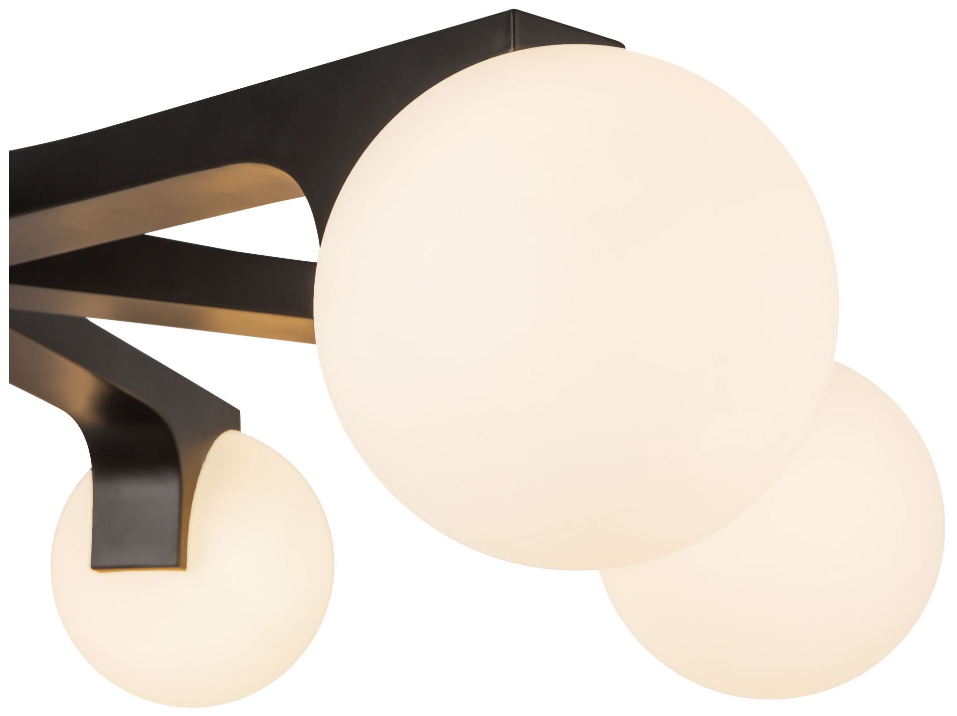 Image 4 Briar 37-in Black Chandelier with Opal Glass more views