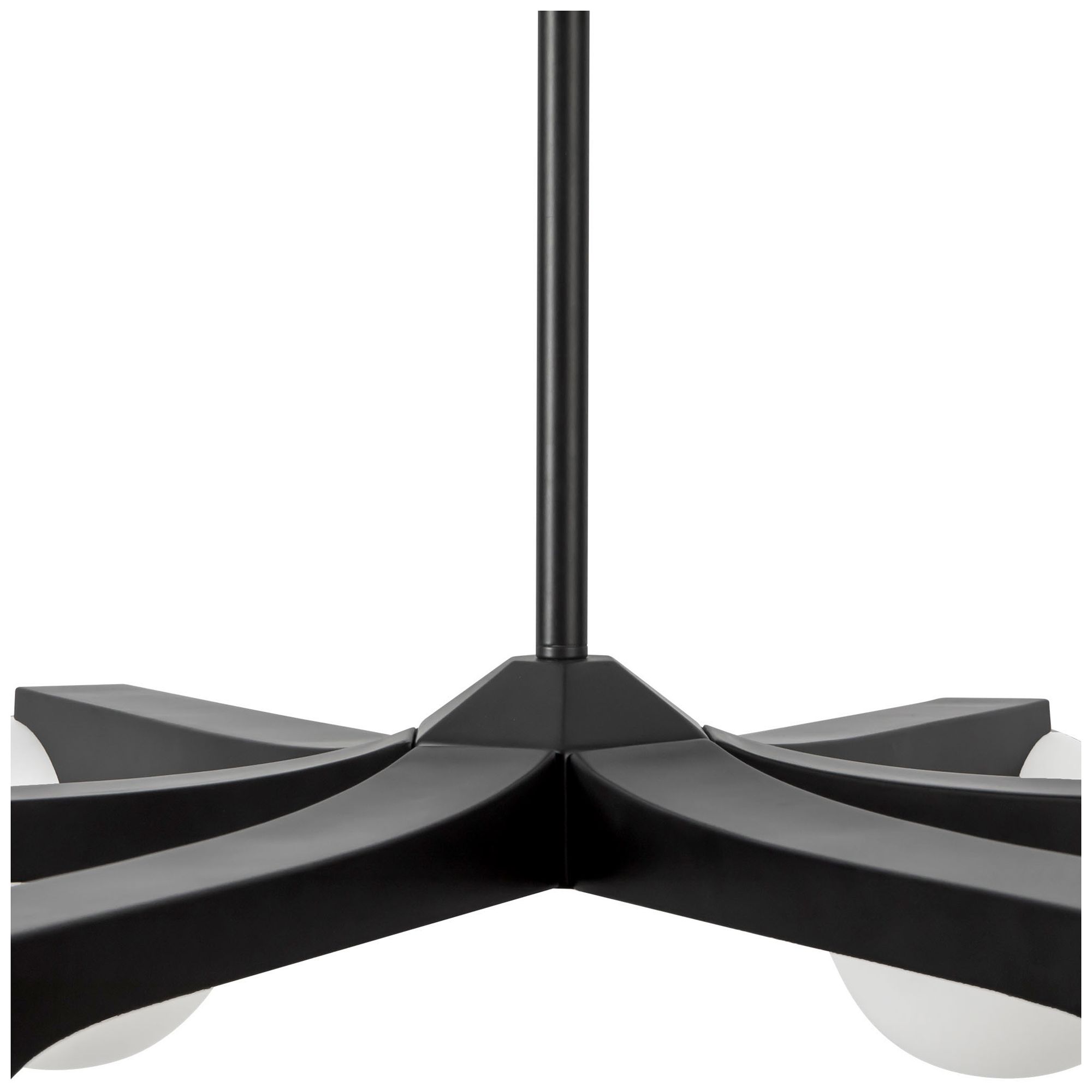 Image 5 Briar 37-in Black Chandelier with Opal Glass more views