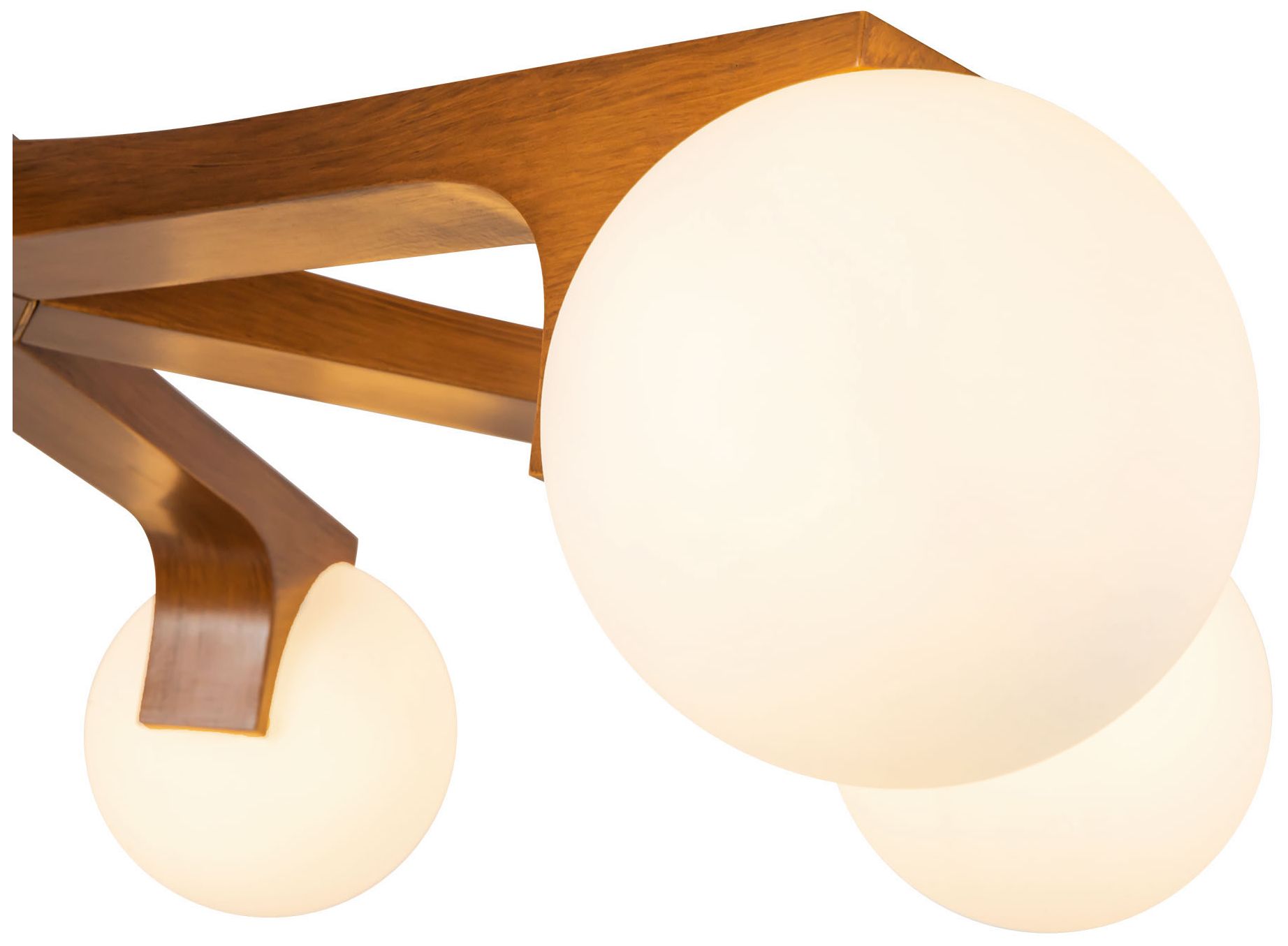 Image 4 Briar 37-in Teak Brown Chandelier with Opal Glass more views