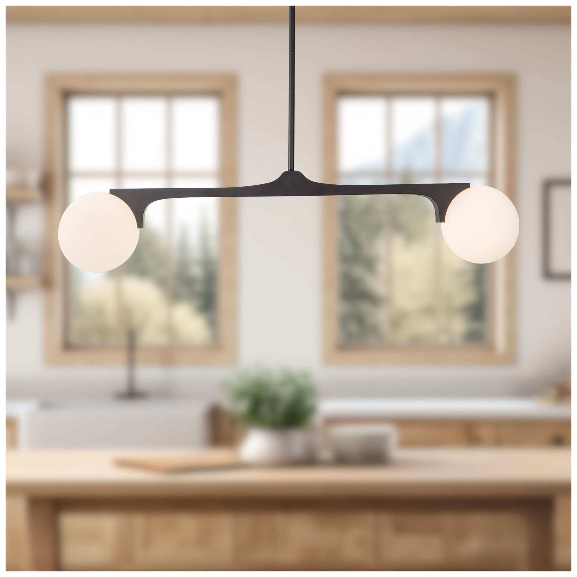 Image 5 Briar 47-in Black Linear Pendant more views