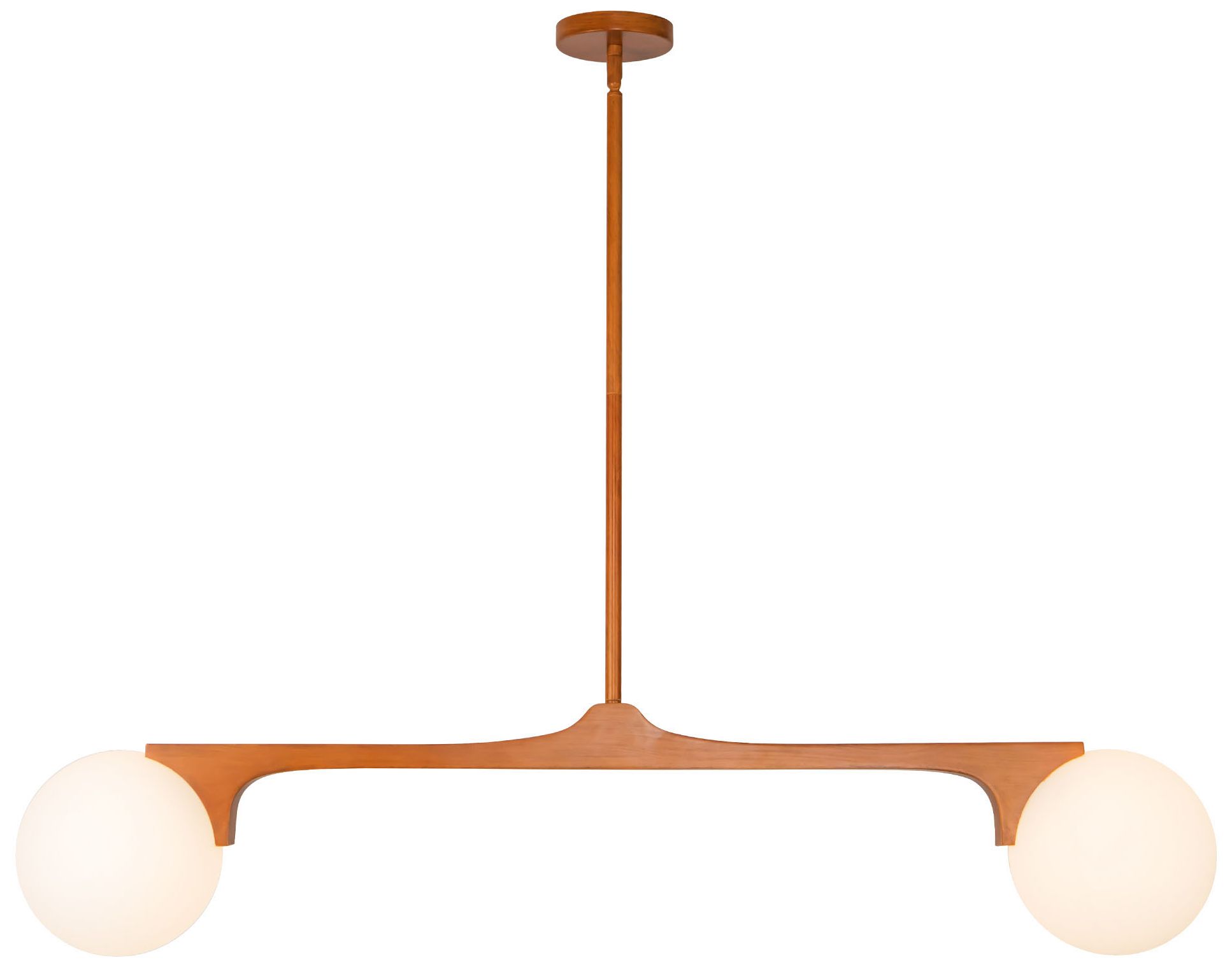 Briar 47-in Teak Brown Linear Pendant
