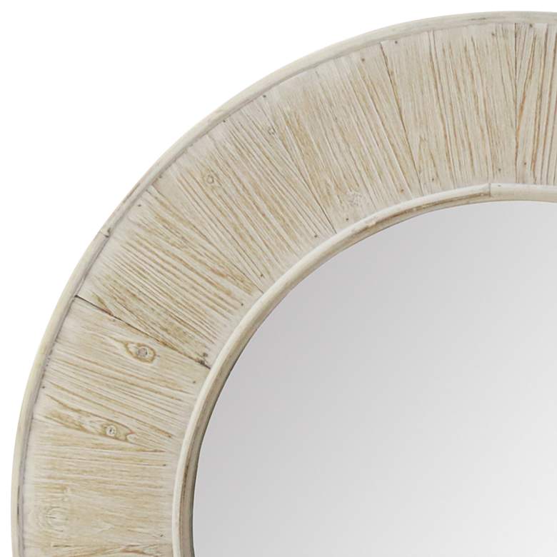 Image 2 Briar Light Washed Brown and Gray 35 1/4" Round Wall Mirror more views