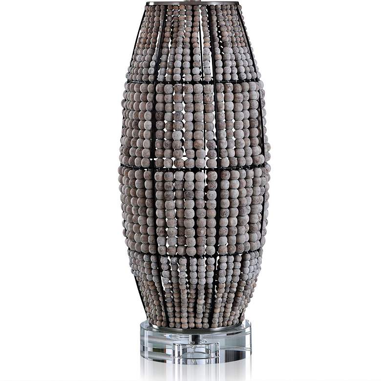 Image 3 Briar Table Lamp - Natural Finish With Crystal Base - Hardback Shade more views