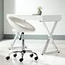 1_Briar White Faux Leather Adjustable Rolling Office Stool