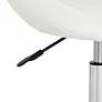 3_Briar White Faux Leather Adjustable Rolling Office Stool more views